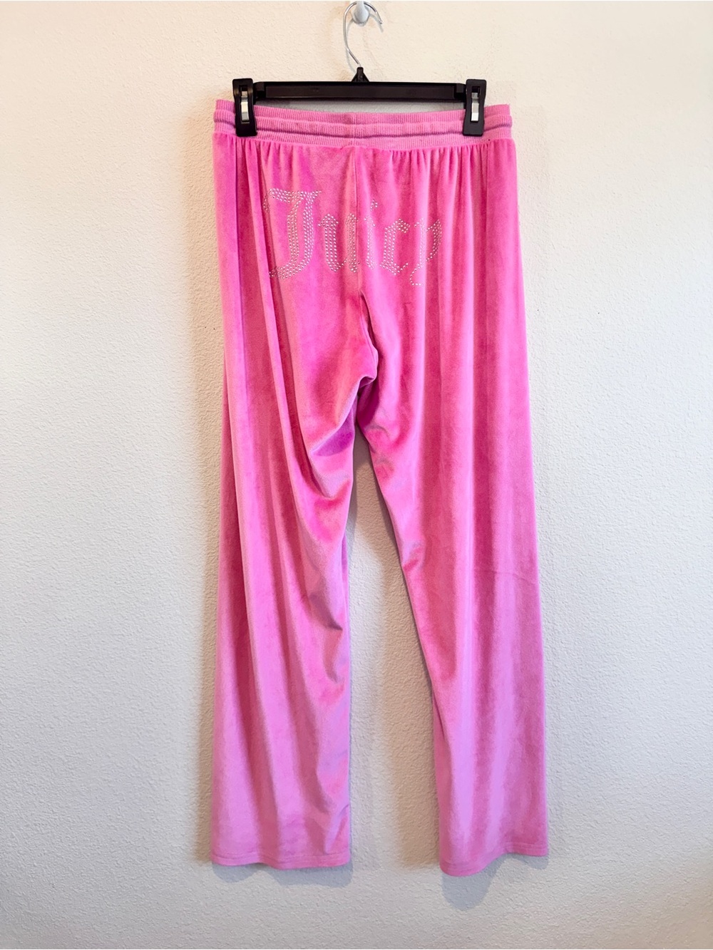 Juicy Couture Vintage Velour Lounge Pants Y2K McBling Barbiecore Pink M G63 - Picture 6 of 11
